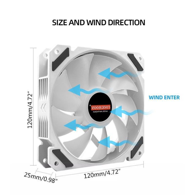 Quạt Fan COOLMOON Y2 WHITE - Tặng Kèm 4 Ốc