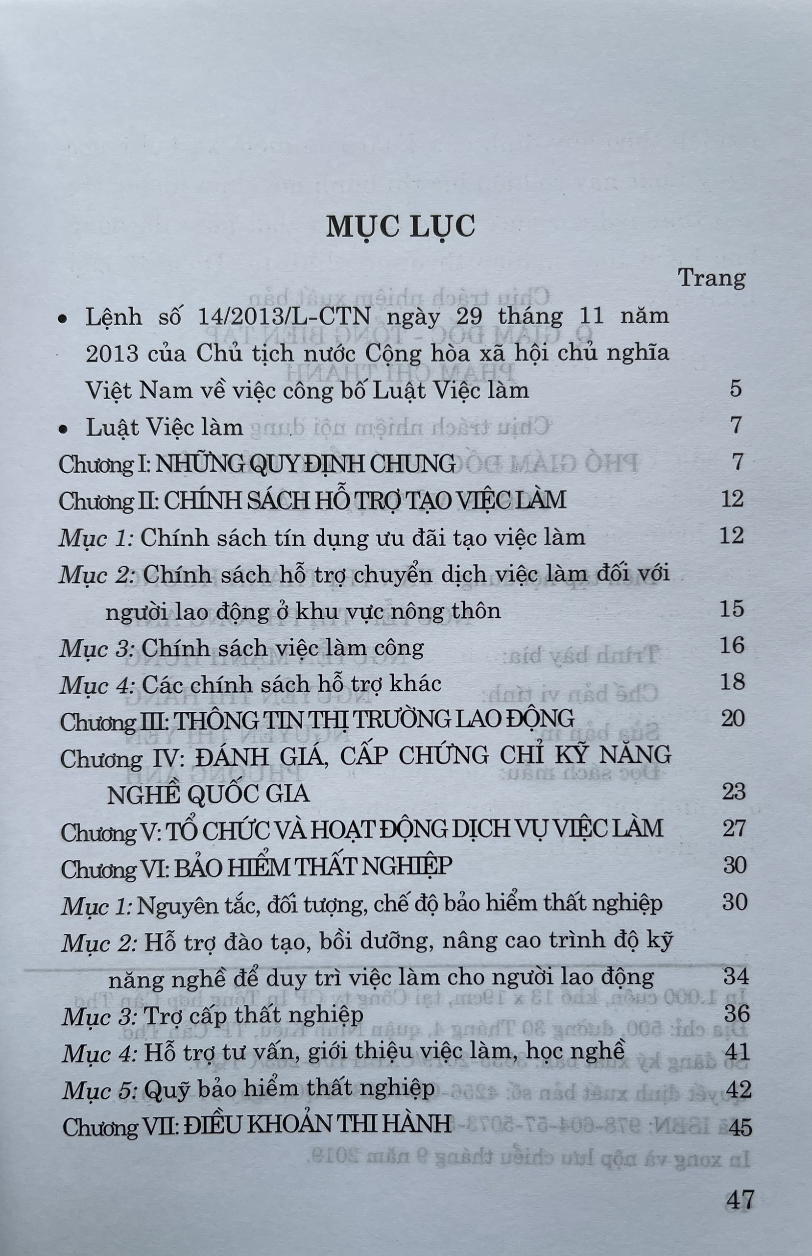 Luật Việc Làm (Hiện Hành)