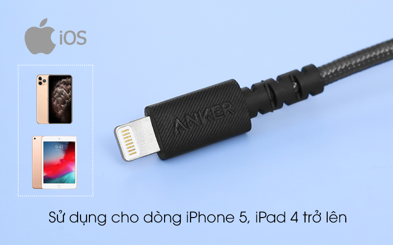 Cáp Lightning MFI 0.9m Anker Select+ A8012 ( Likenew )