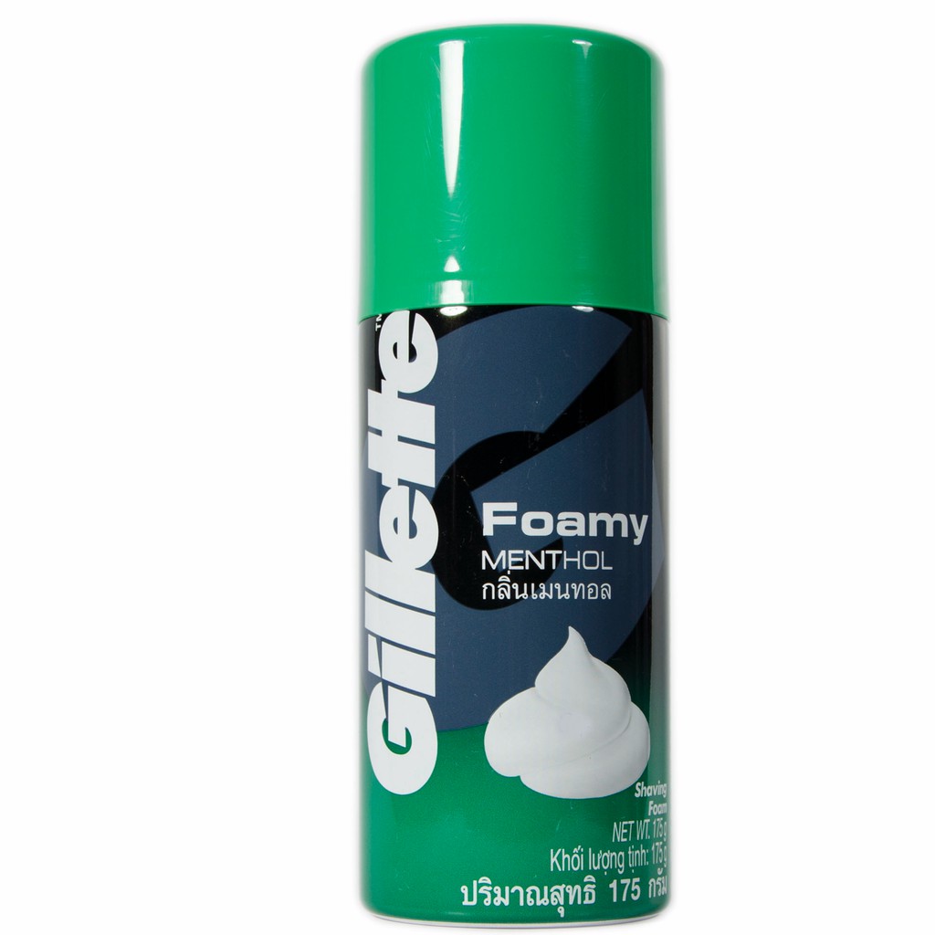 [HCM]Bọt cạo râu Gillette Foamy Methol 175g