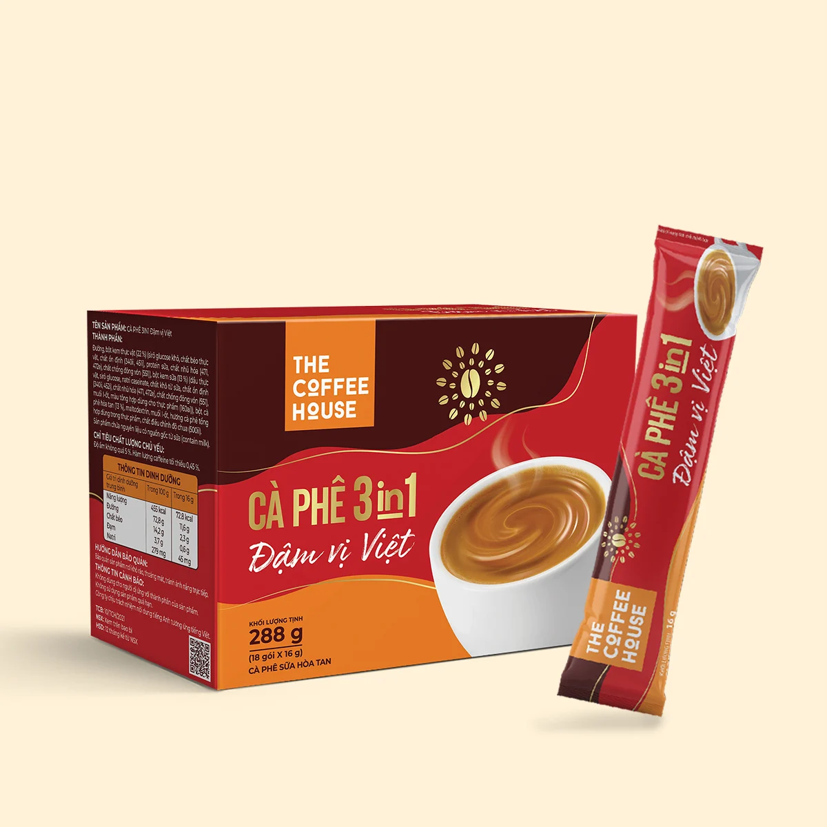 The Coffee House cà phê sữa đá hoà tan 3 in 1 (Túi 40 gói x 16g)