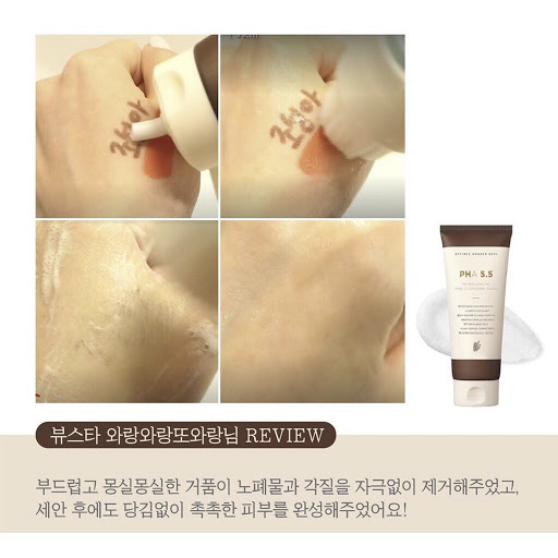 Sữa rửa mặt Byvibes Wonder Bath PHA 5.5 PH Balancing PHA Cleansing Foam 130ml cấp ẩm và cân bằng lượng dầu nhờn trên da