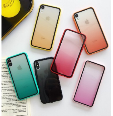 ỐP LƯNG MICA MÀU VIỀN SILICON ( 6 MÀU ) - ỐP IPHONE DẺO