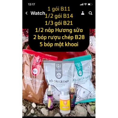 Combo mồi câu cá chép Bá Vương