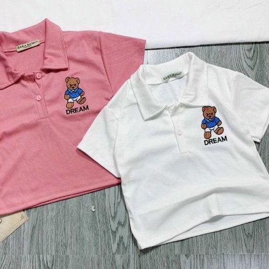 Áo Thun Cổ Be Polo Thêu Dream Gấu.