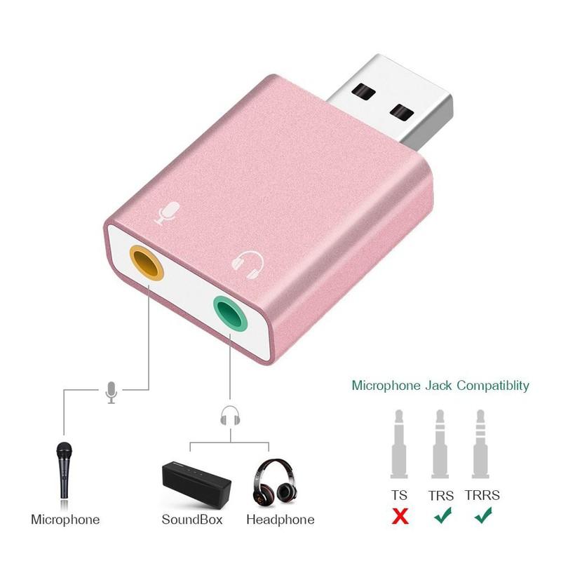 Đầu chia Mic và Loa từ cổng USB chất lượng cao
