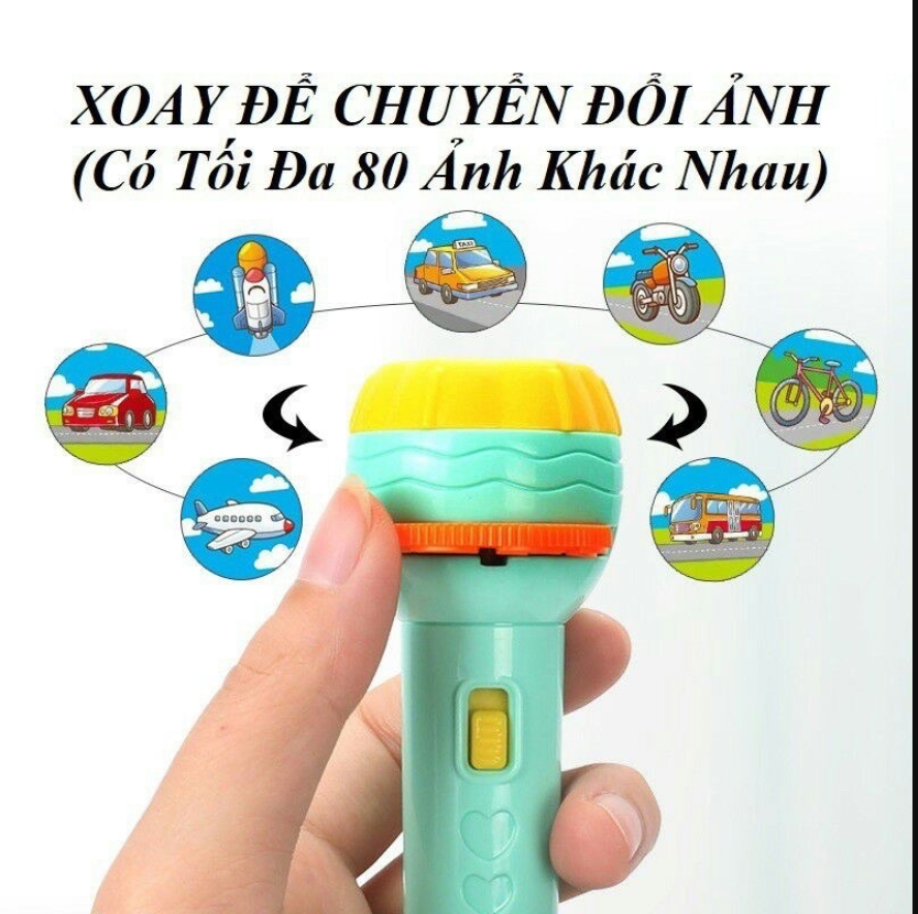 Đèn pin chiếu hình - gồm 10 thẻ, 80 hình ảnh, đã kèm pin - đèn pin chiếu hình cho bé, đèn pin chiếu hình 3d cho bé, đèn pin chiếu hình con vật, đèn pin chiếu hình động vật, den pin chieu hinh - lucky store sg.