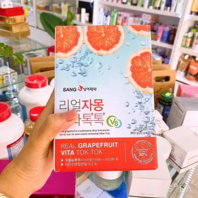 Nước Ép Bưởi Sang A Real Grapefruit Vita Tok Tok hộp 30 gói