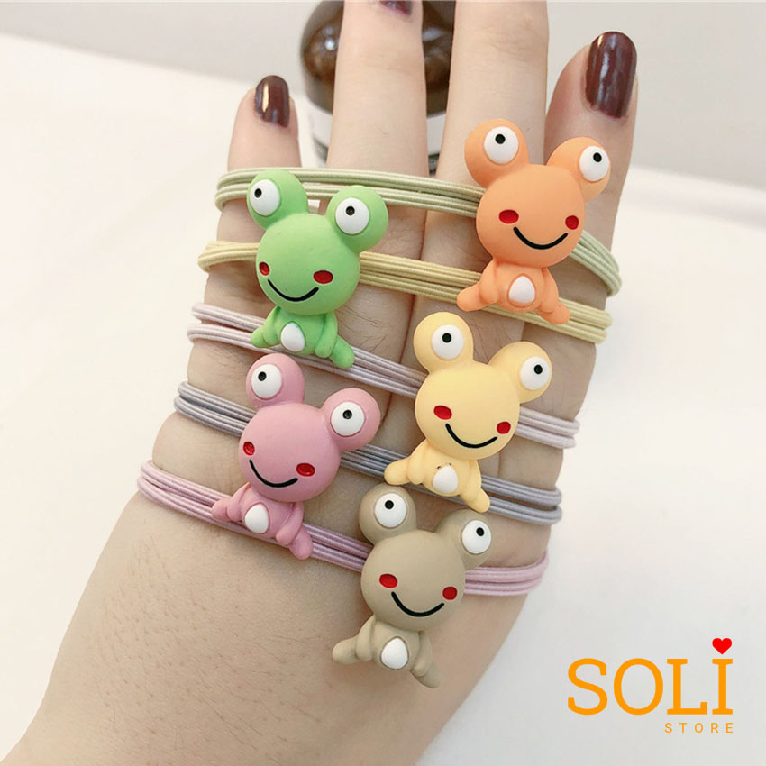 Set 5 Dây cột tóc Gấu con trái tim CT17