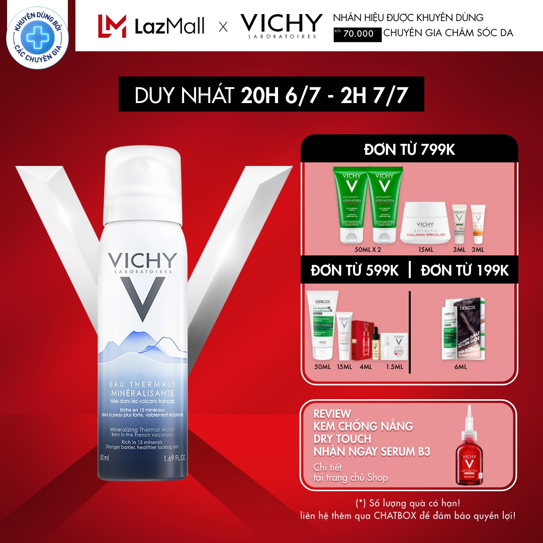 Nước khoáng dưỡng da Vichy Mineralizing Thermal Water