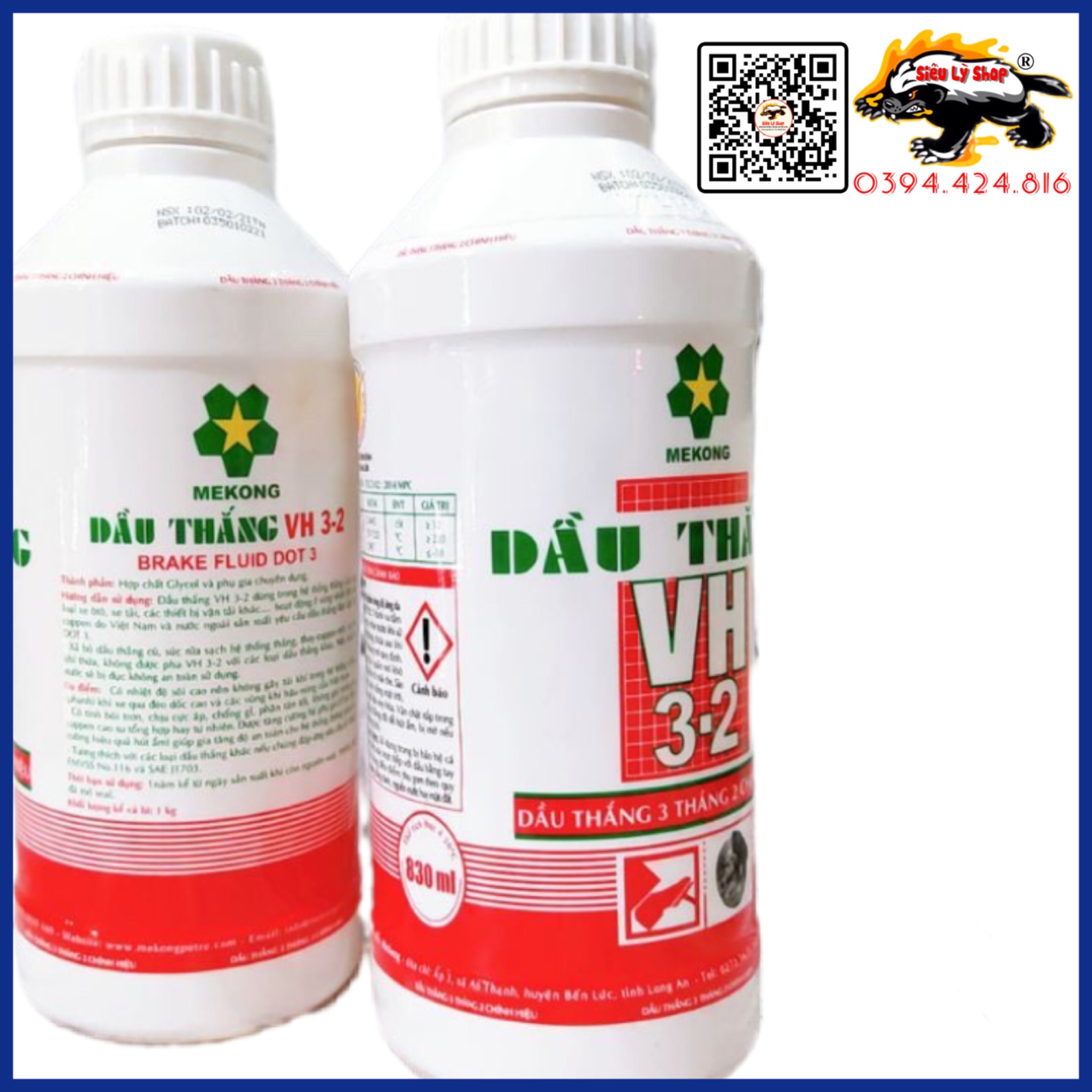 Dầu thắng VH 3-2 (Chai 830ml)