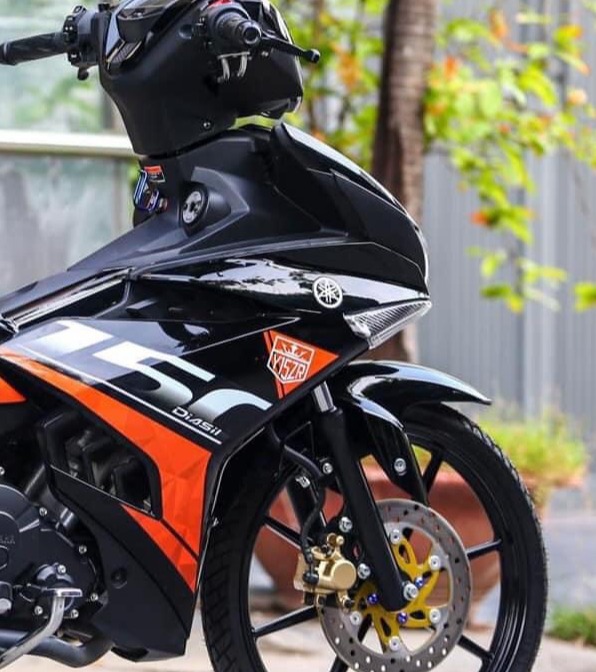 Tem Rời Ex 150 Y15ZR Dán Xe Đen Phối Tem Cam
