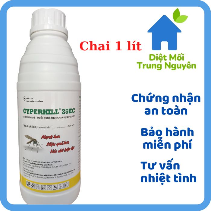 CYPERKILL 25EC CHAI  1 LÍT DIỆT MUỖI