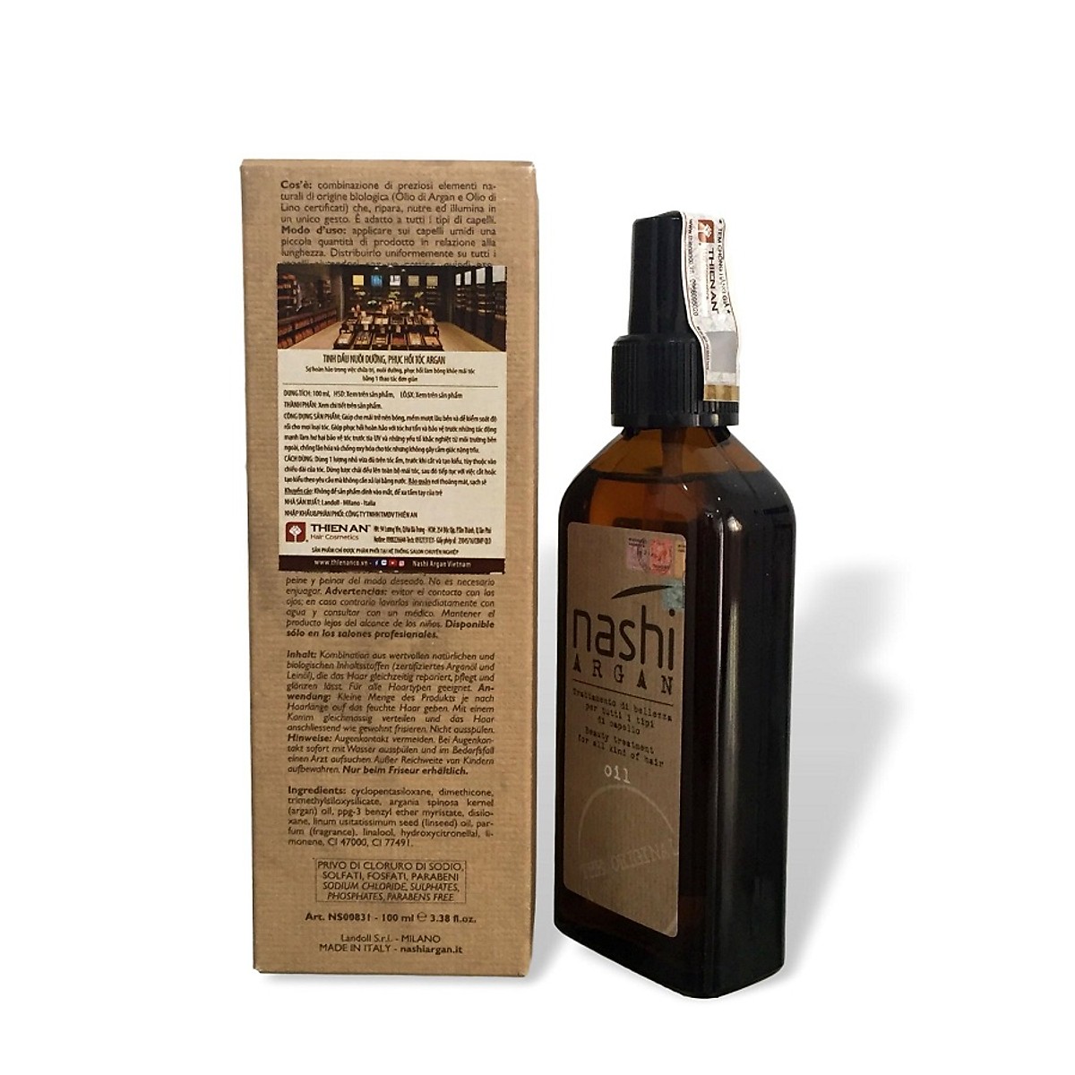 [+Tặng mũ trùm][HCM]Tinh dầu dưỡng tóc Nashi Argan Oil 100ml