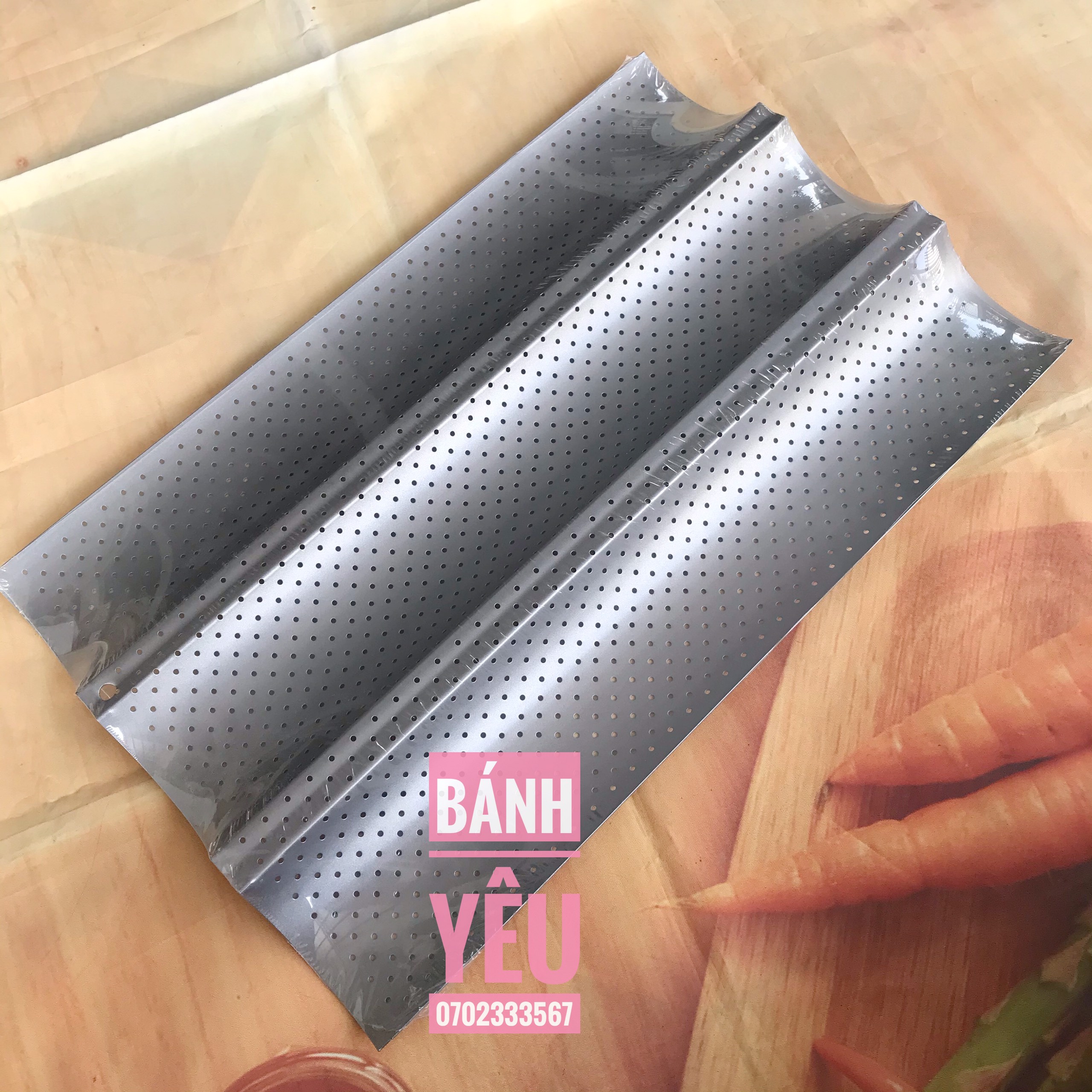 Khay nướng bánh mì baguette 3/4 rãnh