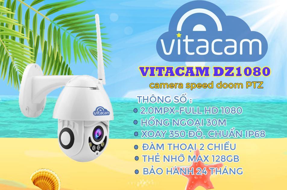 [TẶNG CÁP MẠNG 10M VÀ THẺ NHỚ 32G] CAMERA VITACAM DZ1080S