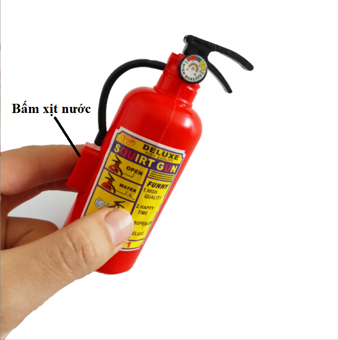 Đồ chơi bình cứu hỏa mini xịt / phun nước thú vị cho bé chất liệu nhưa abs