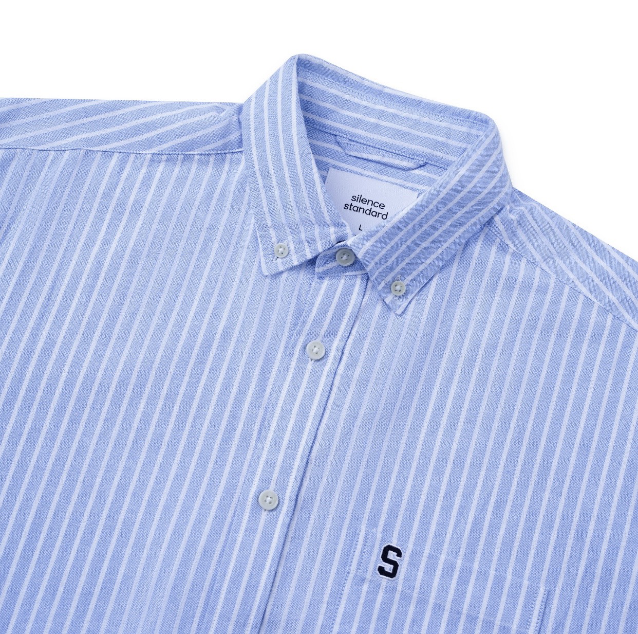 Áo sơ mi Silencestandard  Eco Oxford Logo S/ Stripe [SO15]