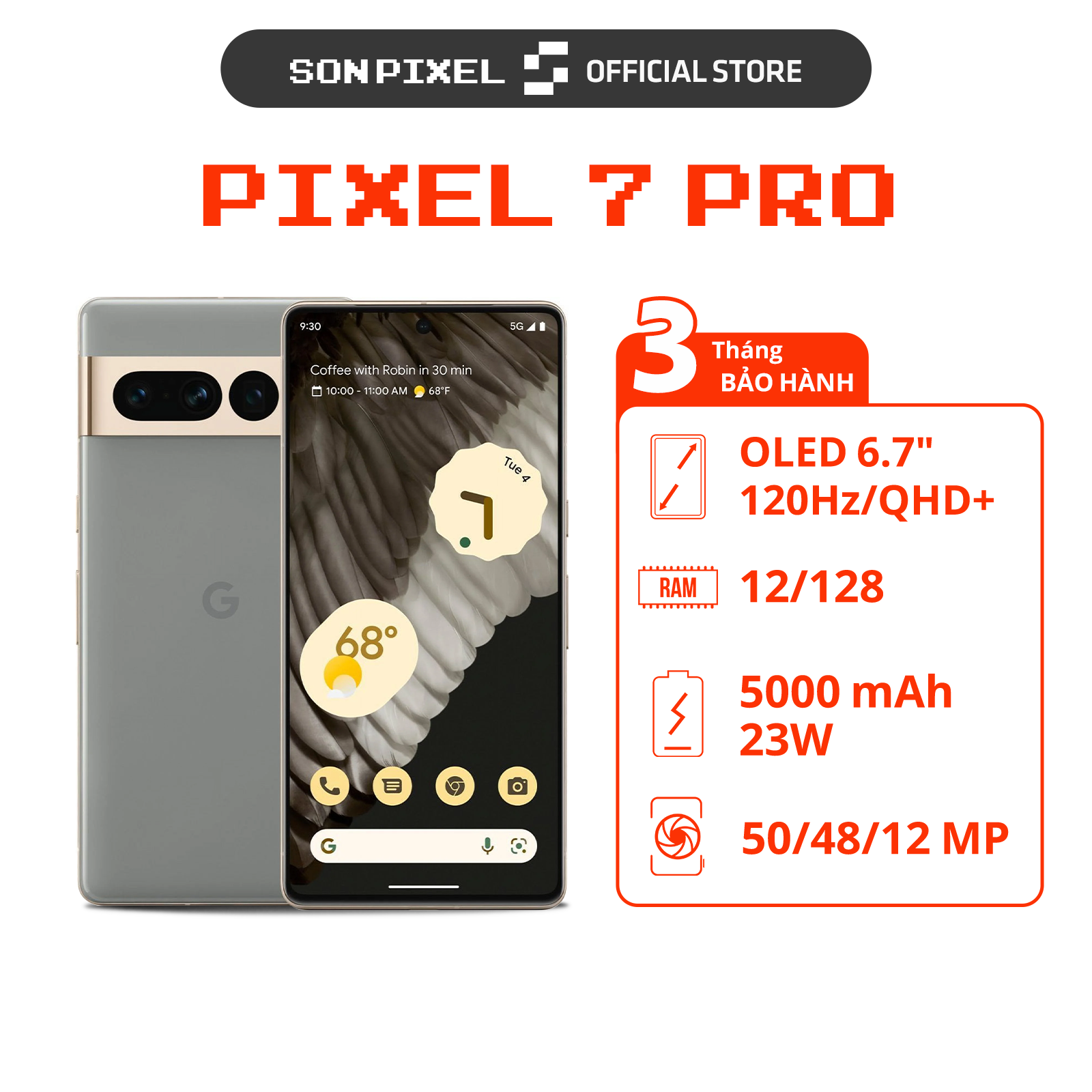 Điện Thoại Google Pixel 7 Pro Lock, Sonpixel