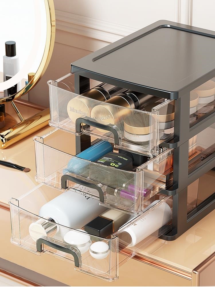 Desk Debris File Storage Box Drawer Desktop Office Products Multi-Layer Dressing Table Rack Table Storage Cabinet 【MAR】