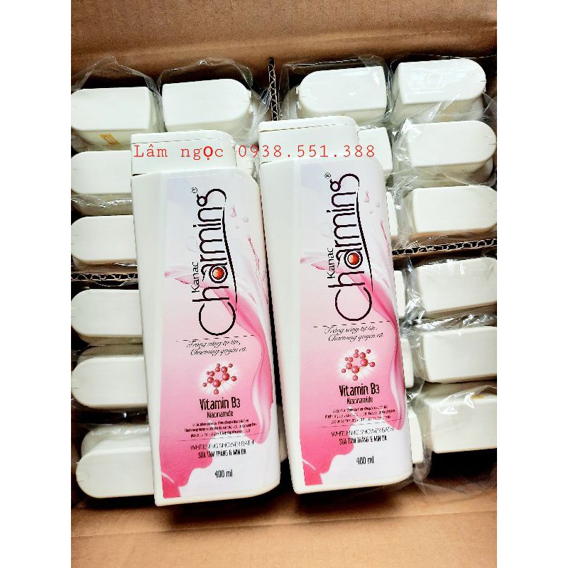 Sữa tắm charming trắng mịn & mềm da 400ml freeship mùi thươm ngọt dịu ,siêu to bự,nuôi dưỡng làn da trắng, mịn màng