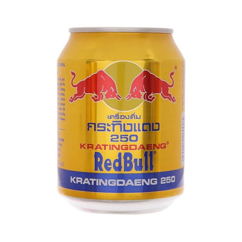 Lon nước tăng lực bò húc Redbul Thái 250ml