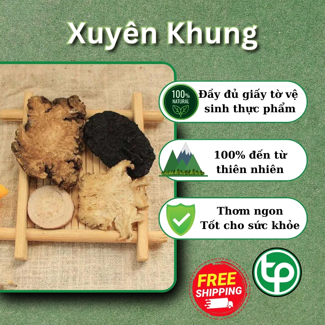 Xuyên khung khô 500g - Hàng công ty chất lượng cao - hỗ trợ cải thiện và tăng cường sức khỏe - Thảo Dược Tấn Phát