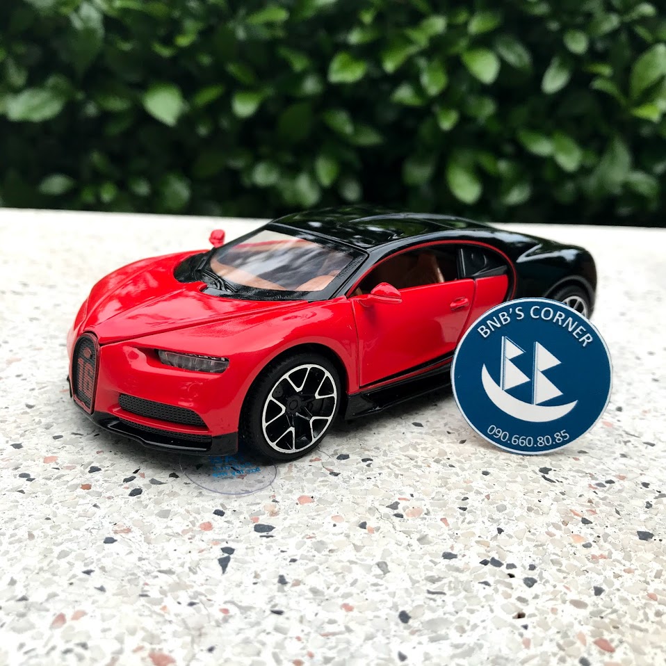 |BNB's Corner| Xe mô hình Bugatti Chiron tỷ lệ 1:32 màu đỏ
