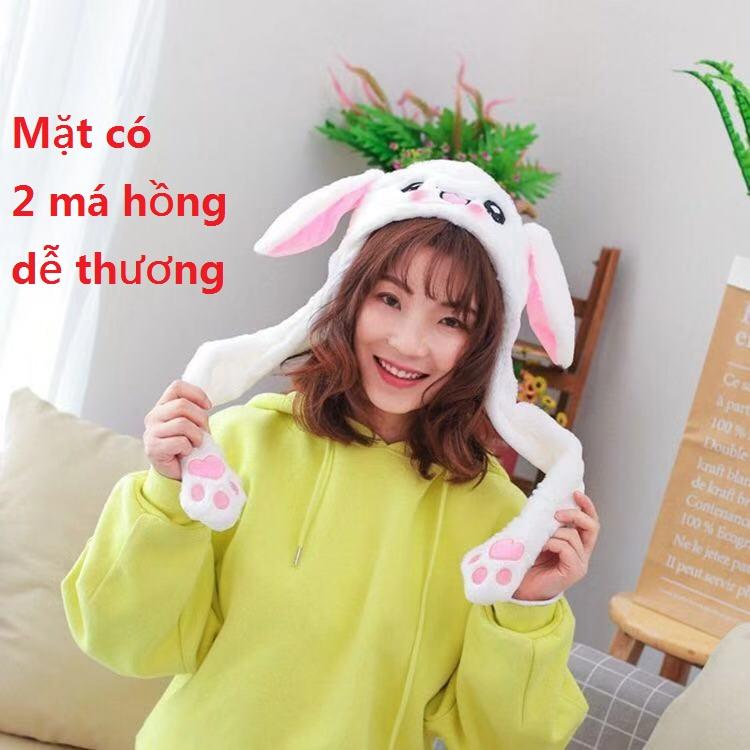 Nón tai thỏ giật cử động 2 tai Pikachu