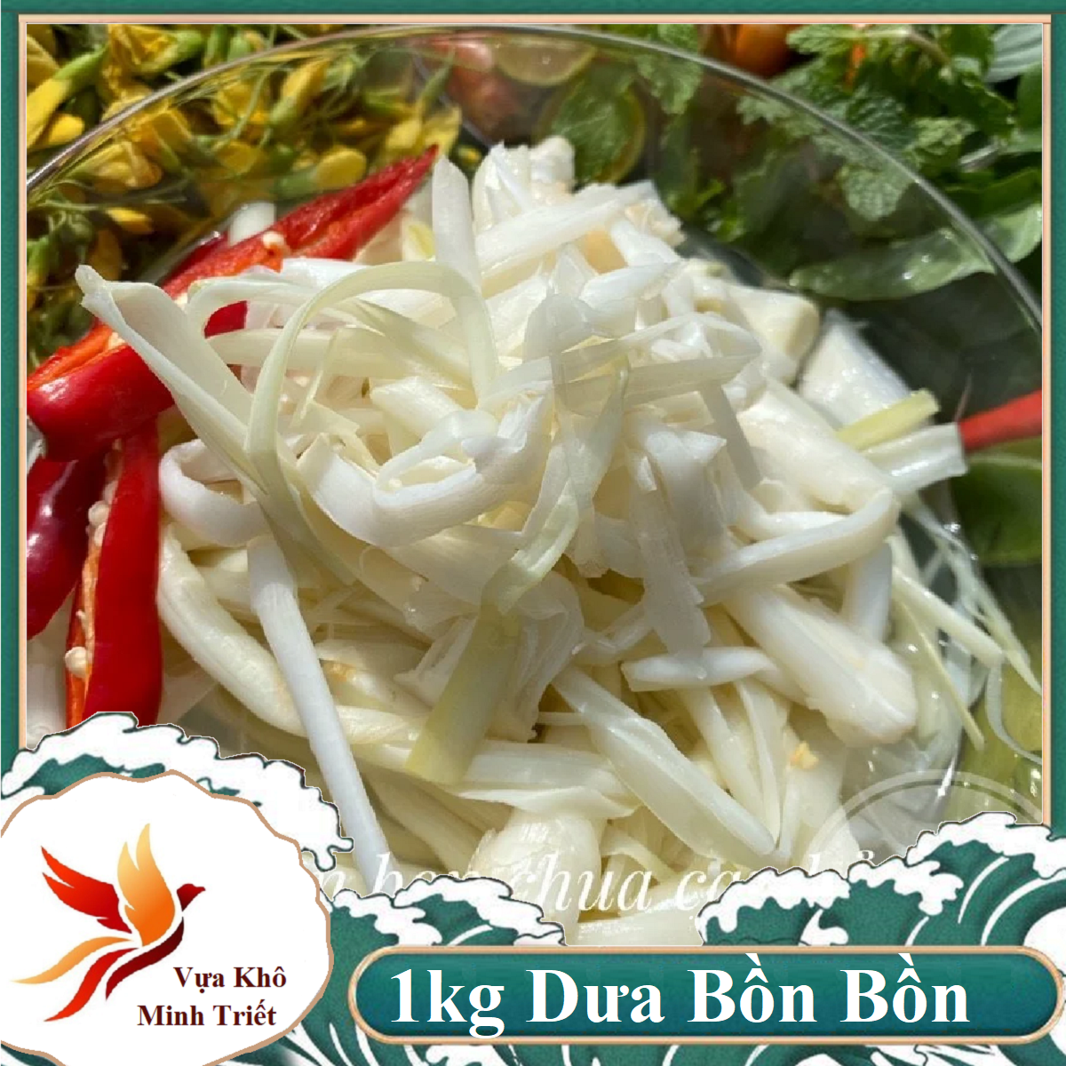 1kg dưa bồn bồn muối chua giòn giòn ngon miệng cực hấp dẫn- vựa khô minh triết