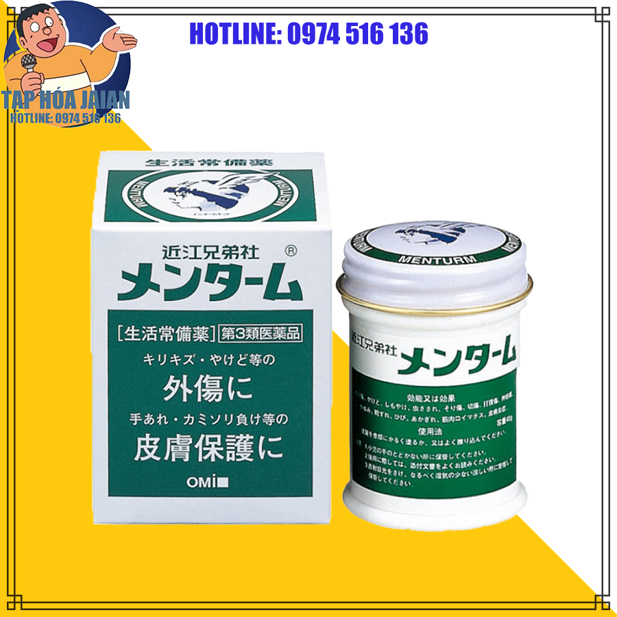 Dầu cù là omi brothers menturm 85gr - hàng nội địa nhật 100%