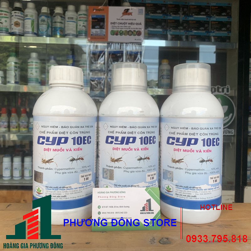 Thuốc diệt muỗi, kiến, gián CYP 10EC (Chai 100ml)