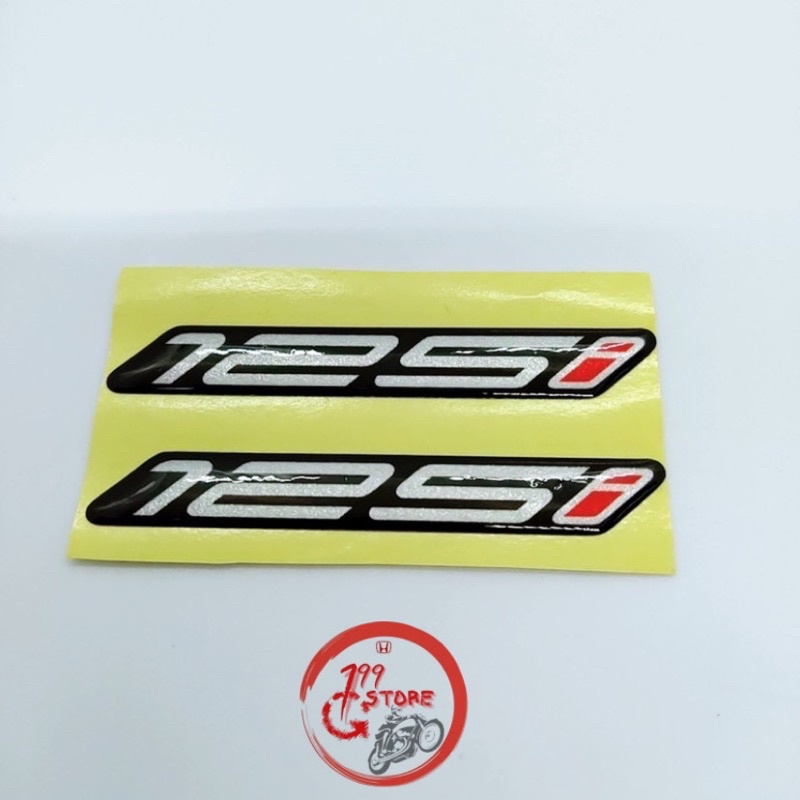 Cặp tem logo sticker số 125i pvc nổi dán xe máy hàng zin