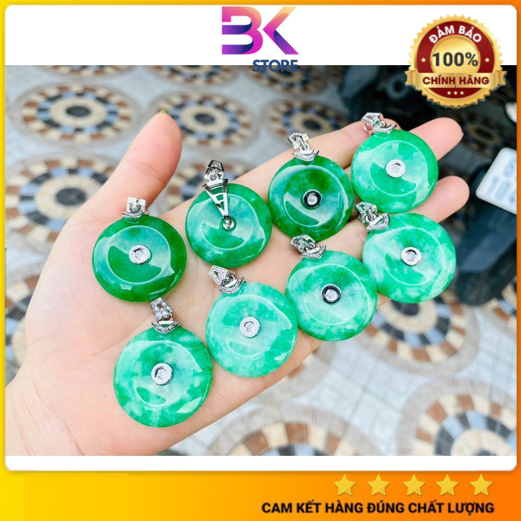 Mặt dây chuyền đồng điếu xanh size trung tặng kèm dây