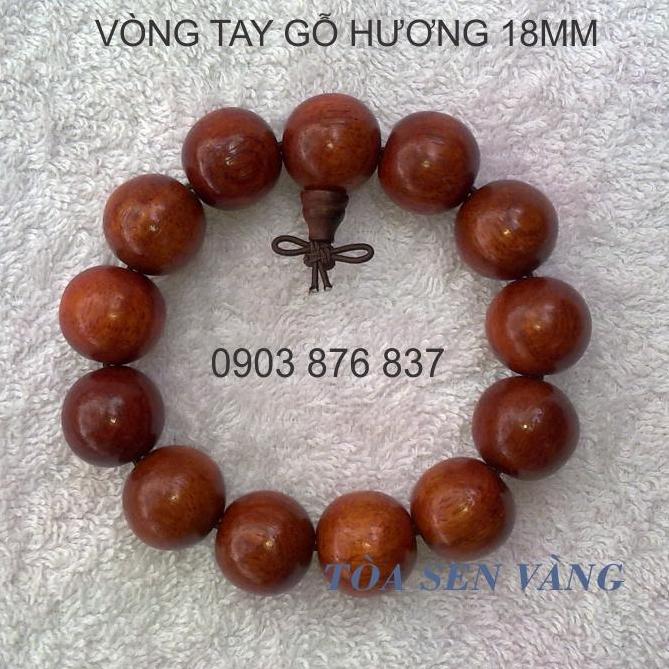[HCM]Vòng đeo tay gỗ giáng hương 18mm