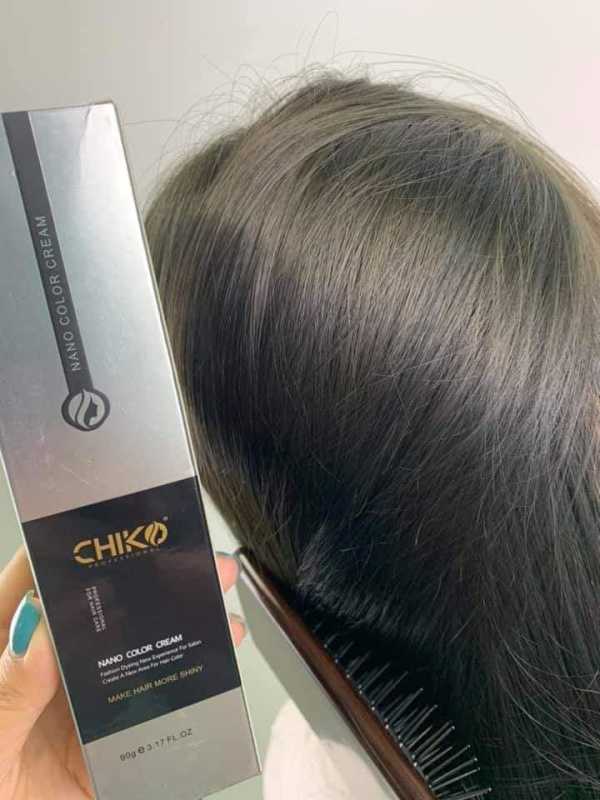 Thuốc nhuộm tóc Chiko màu đen ánh matcha (CK 5.98) KHÔNG TẨY + TẶNG kèm trợ nhuộm 100ML cao cấp