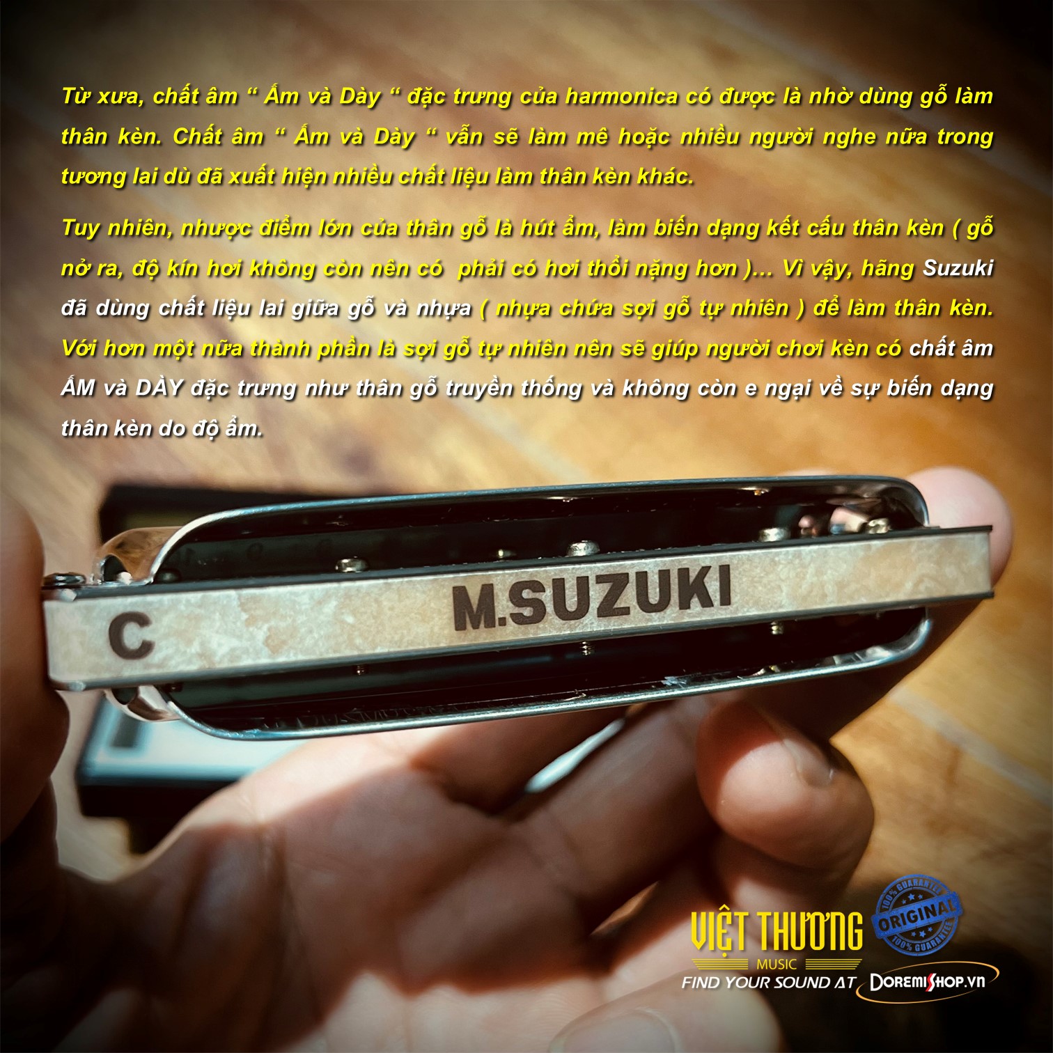 Kèn harmonica Suzuki Diatonic Manji M-20 key C