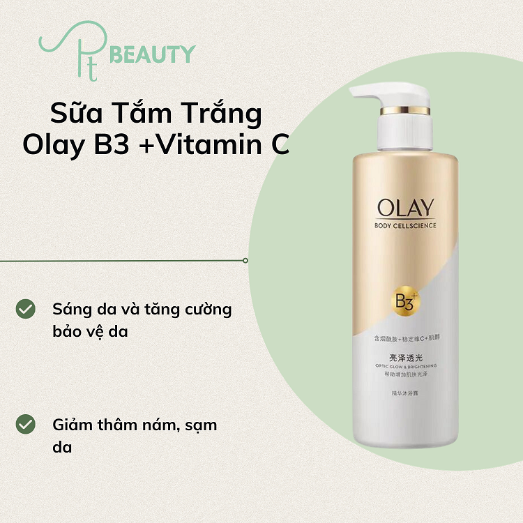 Sữa tắm olay b3+ vitamin c mẫu mới - 500ml