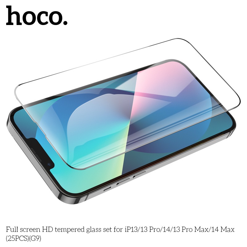 Kính cường lực full màn hình Hoco G9 cho iPhone từ 6 đến 16 Pro Max (Đen) - Phụ Kiện 1986