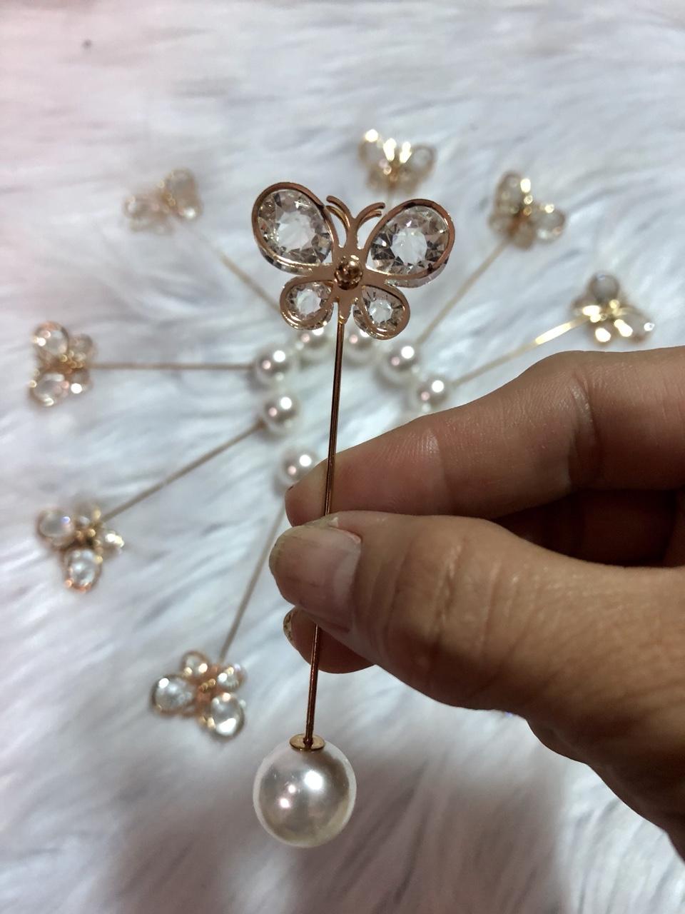 [HCM]Trâm cài áo có hình  bướm đính đá