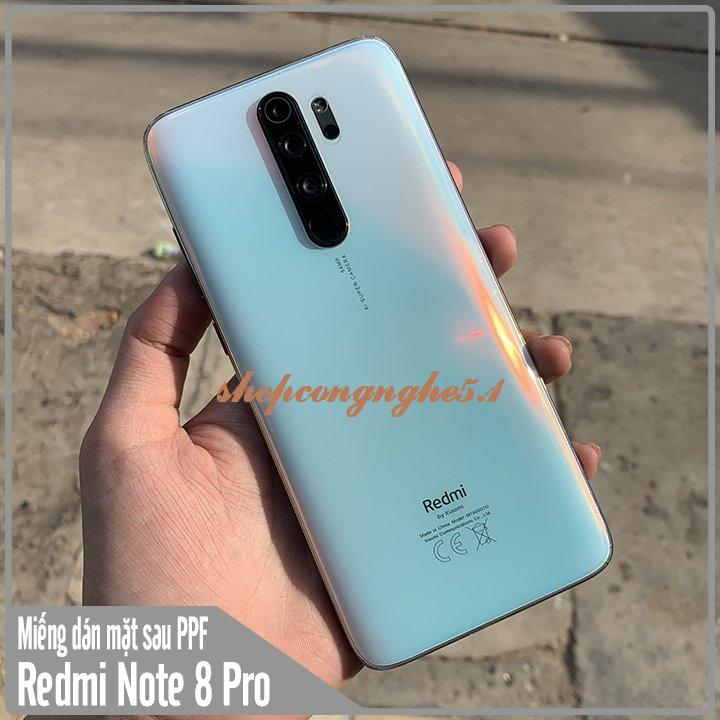 Miếng Dán PPF Xiaomi Redmi Note 8 Pro Mặt lưng Trong suốt + Ánh 7 Màu