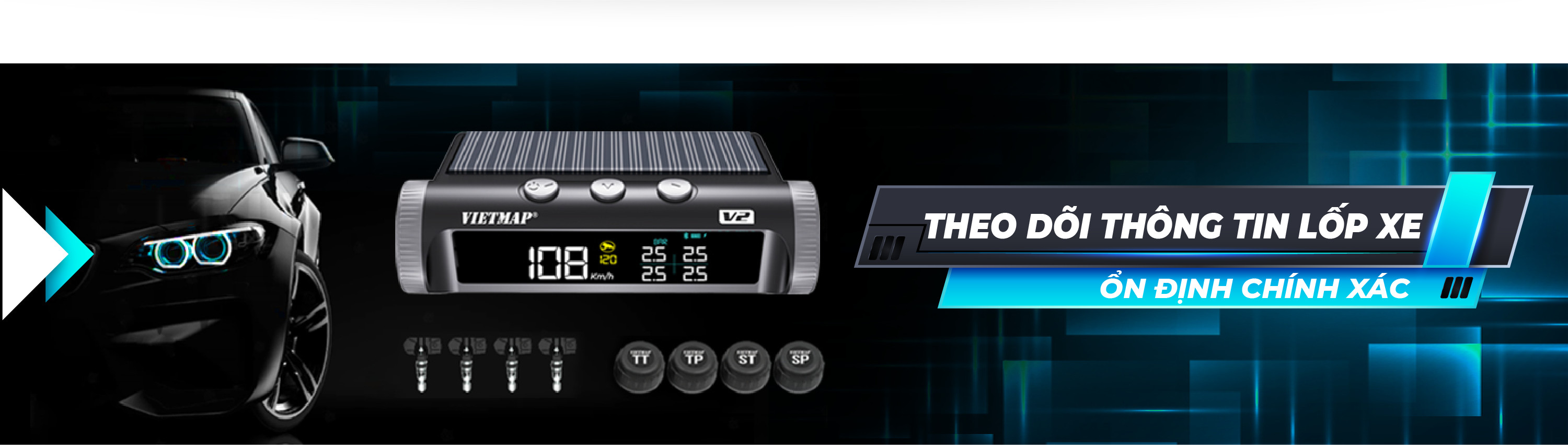 TPMS Cảm biến áp suất lốp Vietmap V2 (Tích hợp Vietmap Live)