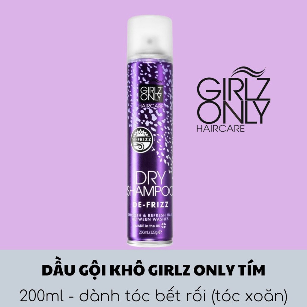 Dầu gội khô girlz only dry shampoo 200ml