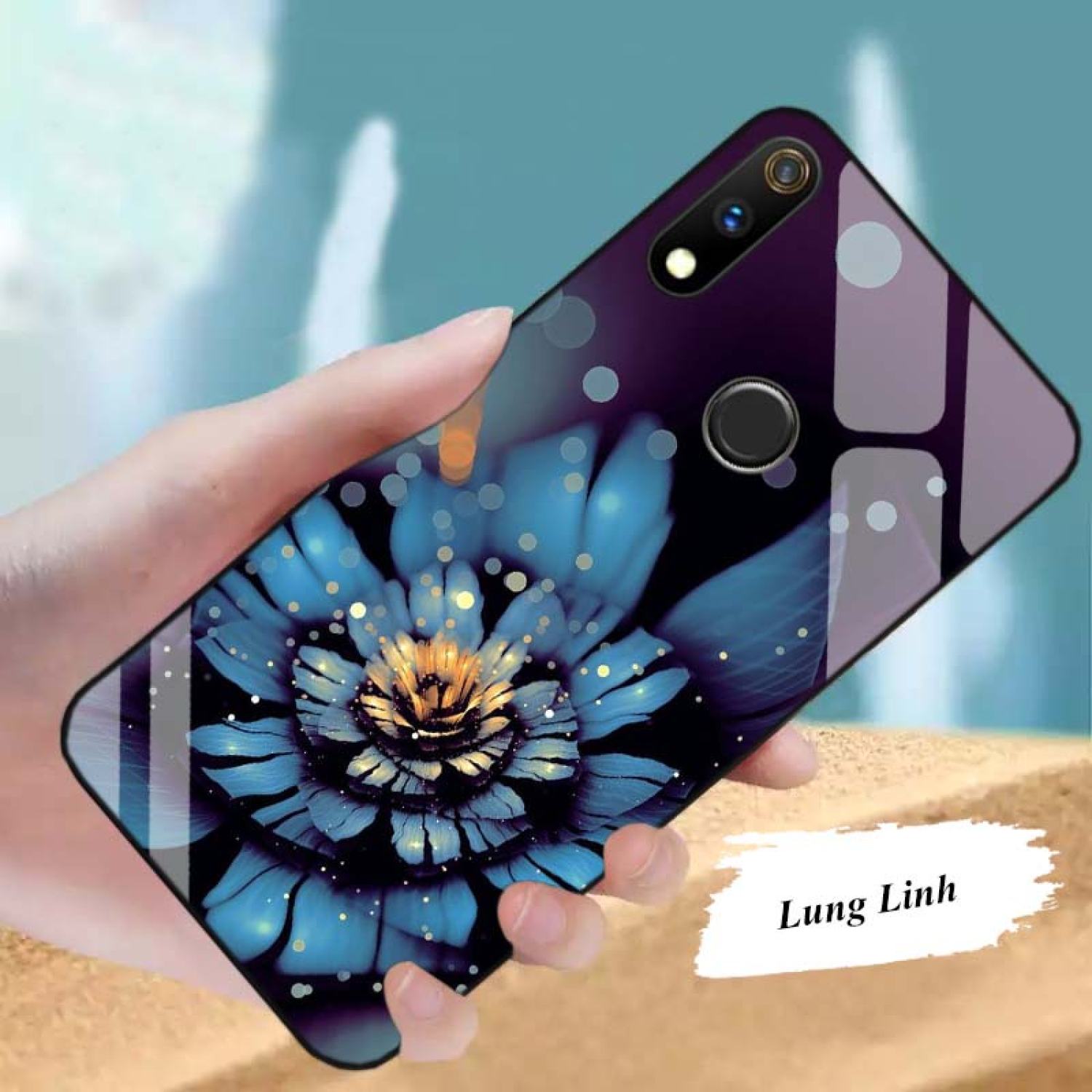 Ốp realme 3, realme 3 pro lưng kính cường lực mới ƞhất