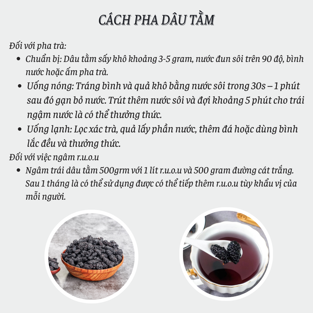 Dâu tằm sấy khô - hàng loại 1 (50,100gr) hỗ trợ đẹp da, đẹp dáng