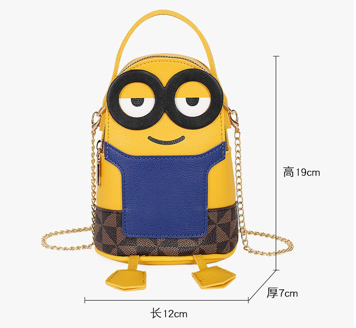 Túi đeo chéo Minion size lớn, phong cách Hàn Quốc