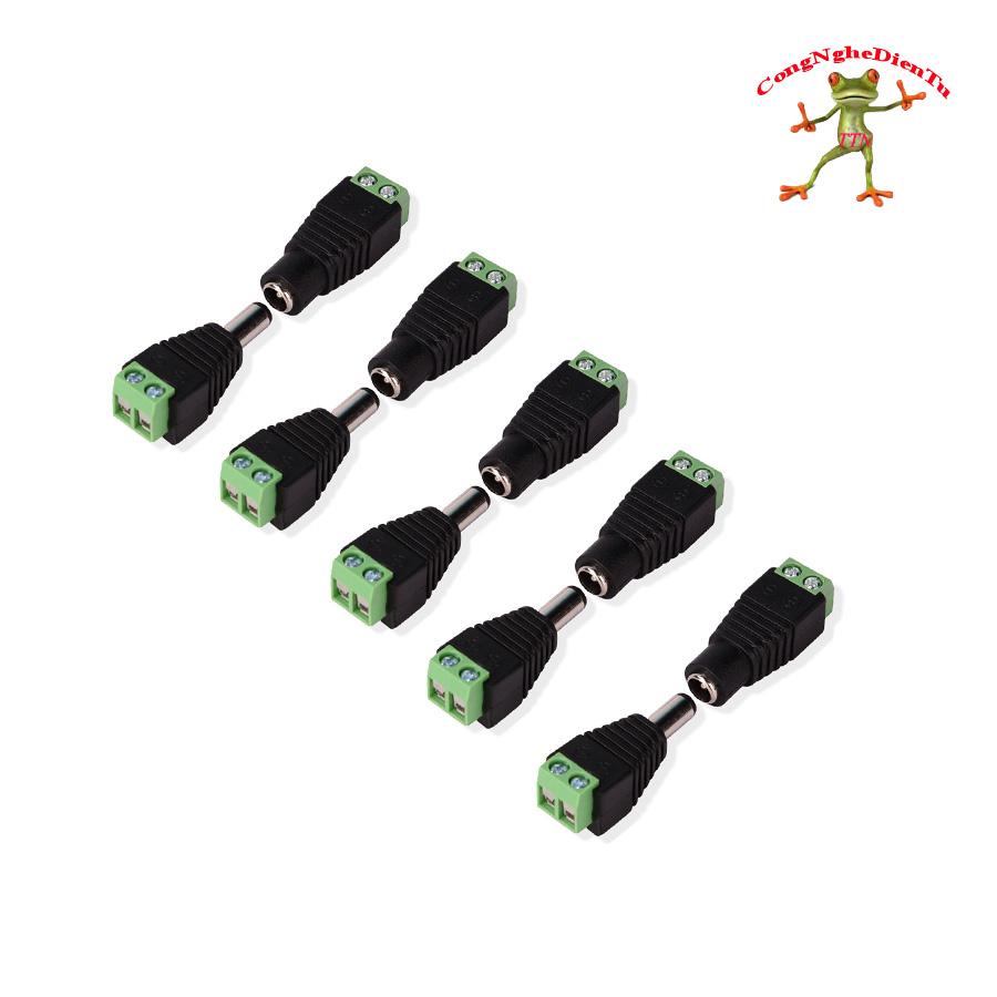 Bộ 5 Jack nối nguồn điện - (đực + cái)