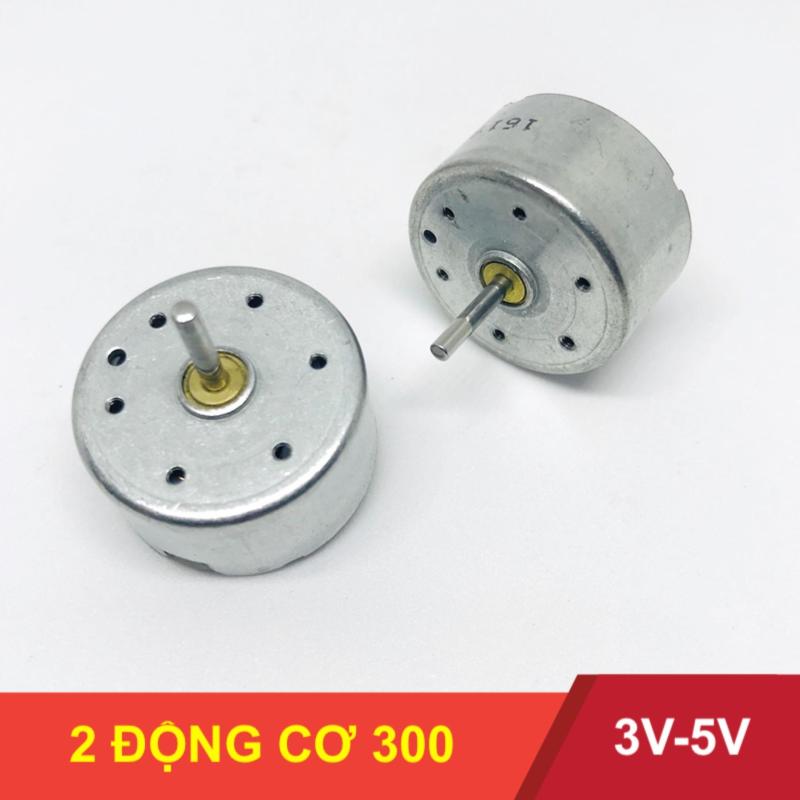 Bảng giá Bộ 2 động cơ 300 motor mô tơ mini 3V-5V trục dài 10mm, chế quạt quay cực tít - LK0005-2
