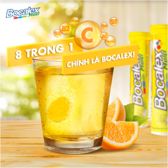BOCALEX MULTI DHG (Tuýp 20 viên) - Viên sủi Bổ sung multivitamin [Beroca, berroca, berocca]