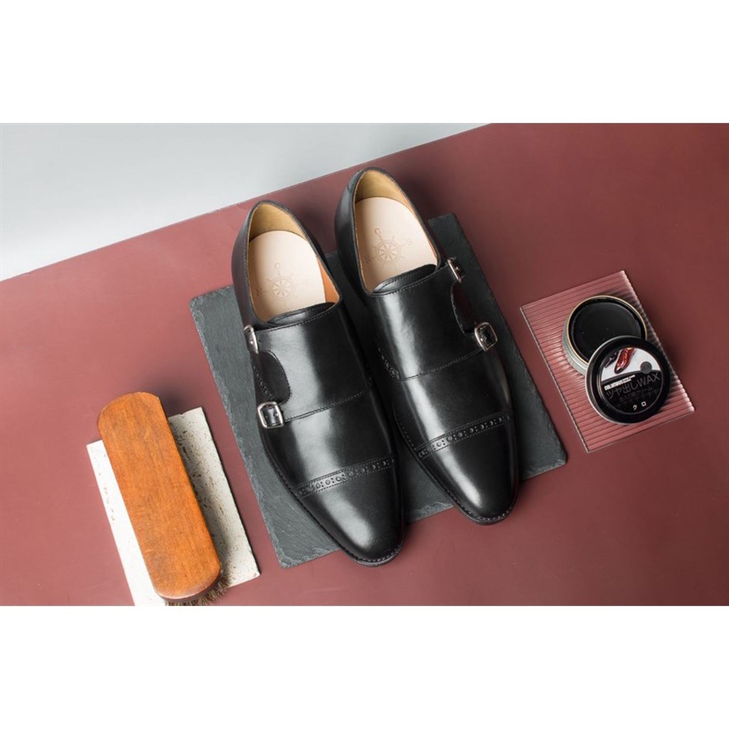 Giày Nam Monkstrap Chất Liệu Da Bê Cao Cấp Thương Hiệu CNES (CNS 215 NSL)
